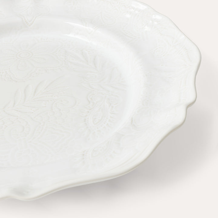 Arabesque Large Round Server | White