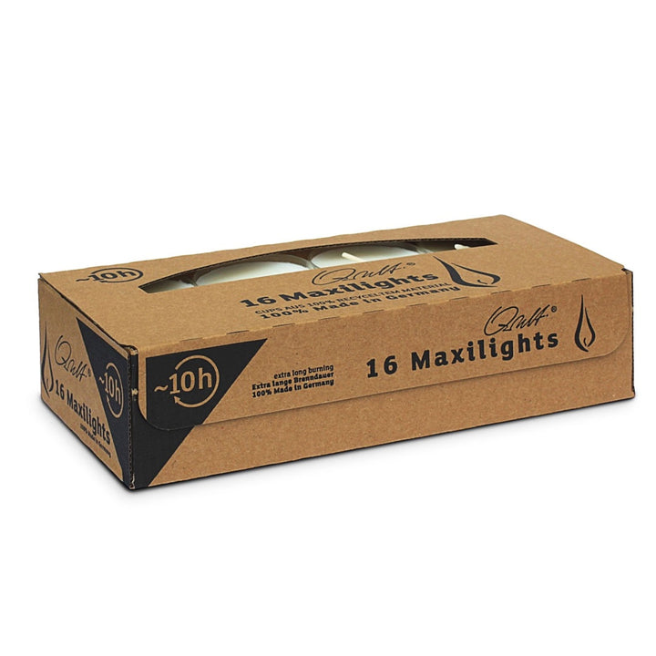 Maxi Tea Lights Qult Candles | Cream | Pack of 16