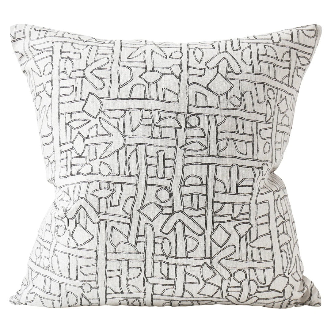 Zaire Dark Mud Cushion & Insert | 55x55cm