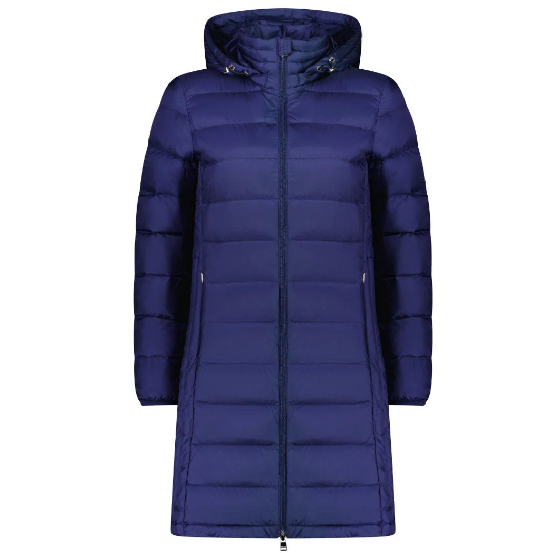 Moke | Sarah Long Packable Down Puffer | Moonlight