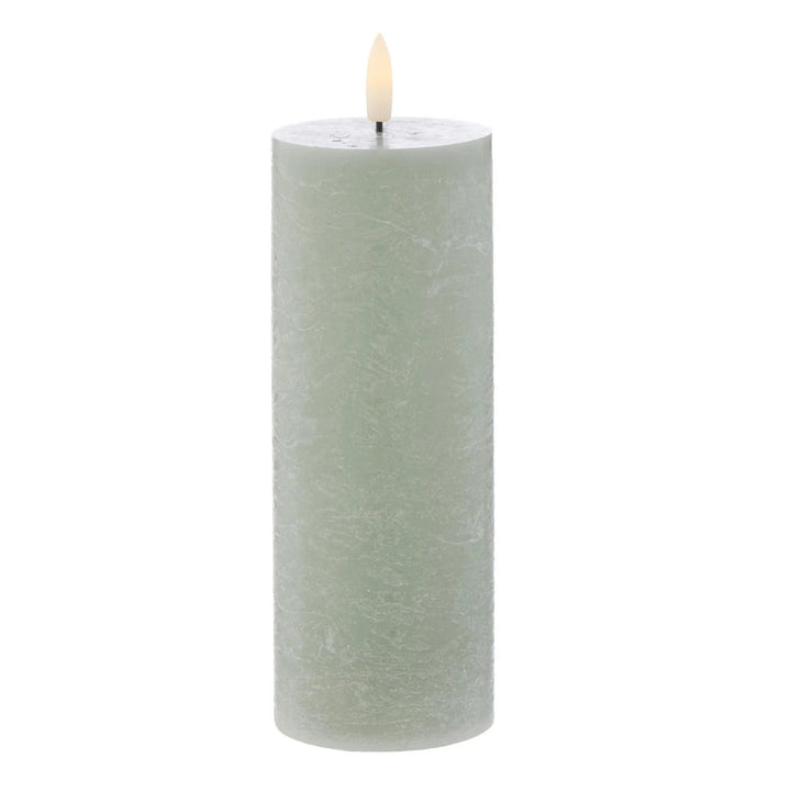 Hughe LED Pillar Candle | Green | 20cm