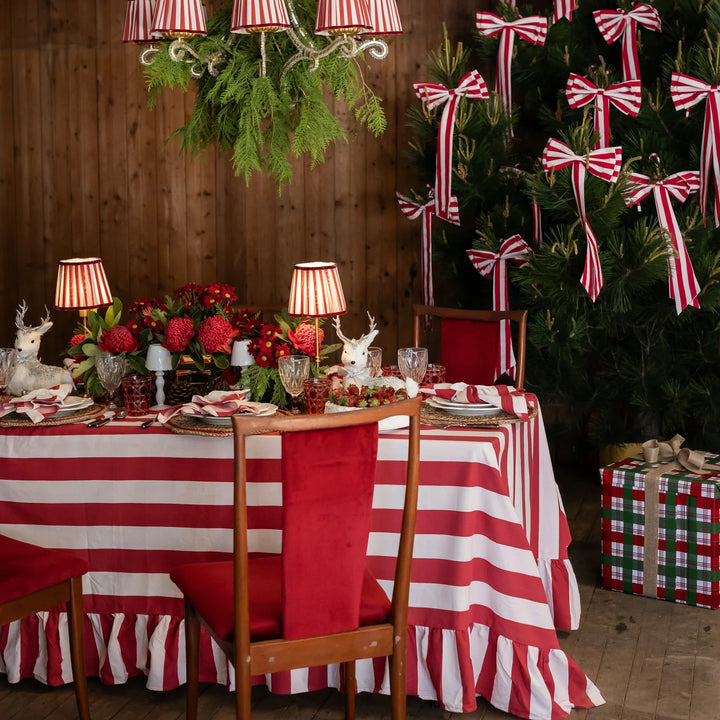 Red Striped Christmas Bow