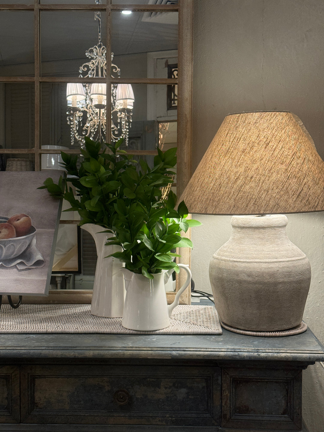 Hamo Ceramic Jug Lamp Base | Ecru  W30cm x H40cm