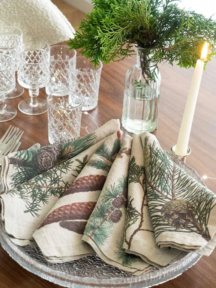 Conifer Trees | Linen Napkin | SET OF 6