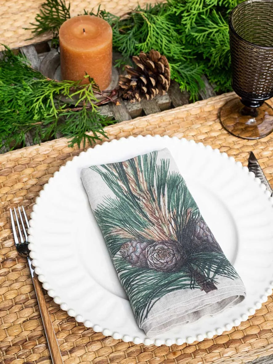 Conifer Trees | Linen Napkin | SET OF 6