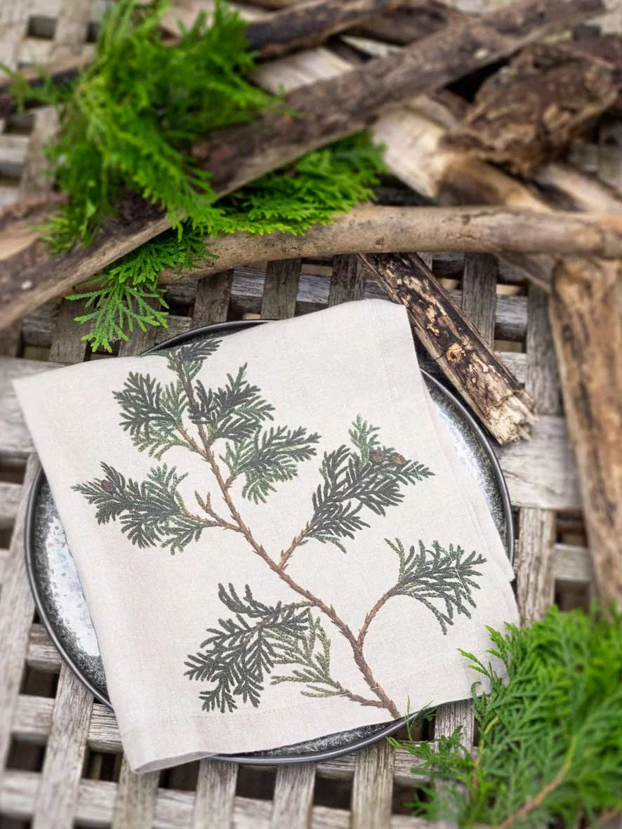 Conifer Trees | Linen Napkin | SET OF 6