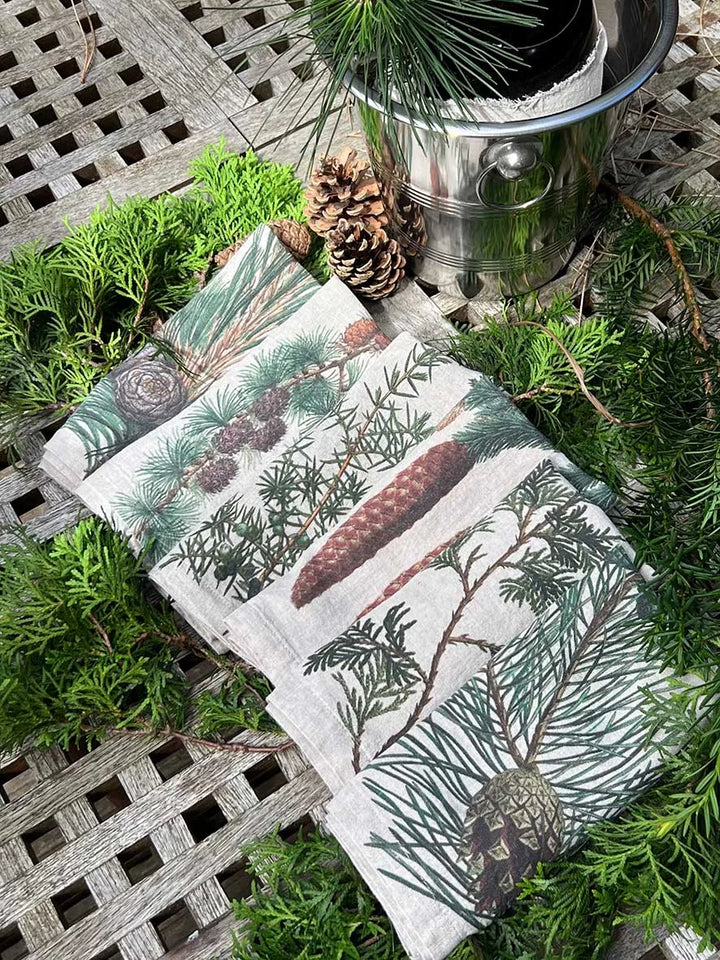 Conifer Trees | Linen Napkin | SET OF 6