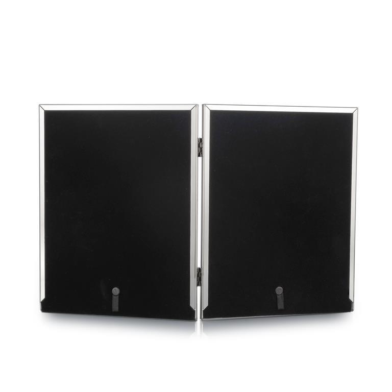 Plain Double Photo Frame | Silver Plate | 13x18cm