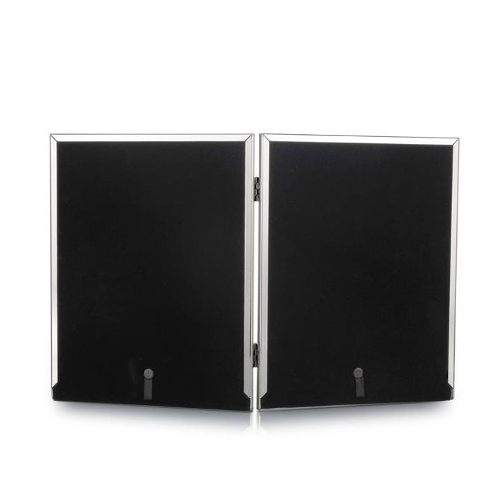 Plain Double Photo Frame | Silver Plate | 13x18cm