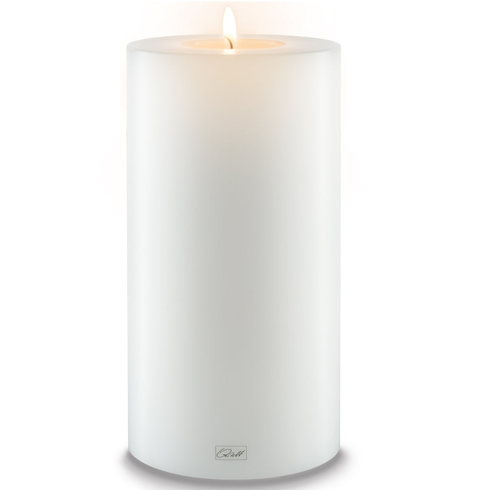 Qult White Pillar Candleholder | 12cm Diameter (3 sizes available)