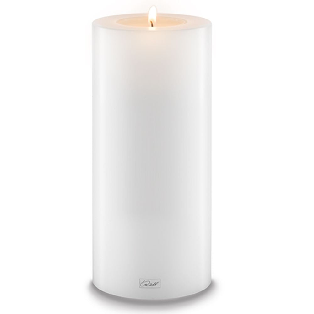 Qult White Pillar Candleholder | 12cm Diameter (3 sizes available)