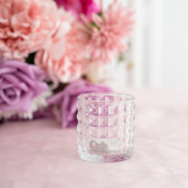 Vintage Glass Candleholder | 7x7.5cm