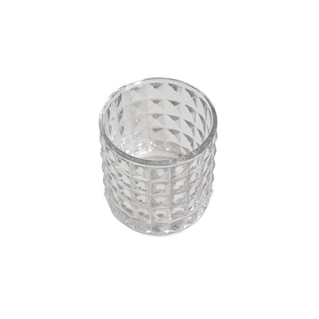 Vintage Glass Candleholder | 7x7.5cm