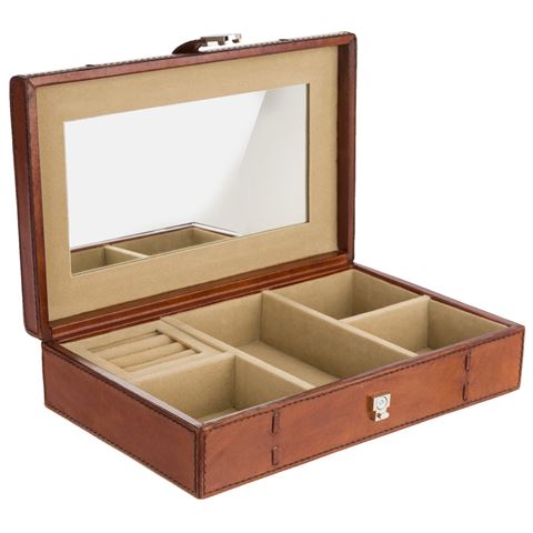 Leather Jewellery Box | Tan