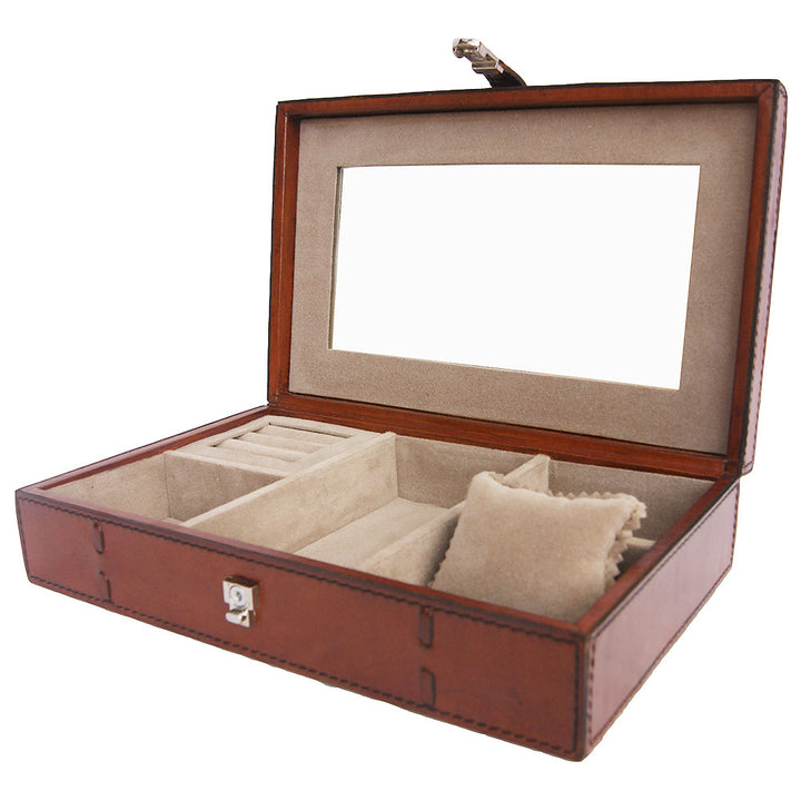 Leather Jewellery Box | Tan