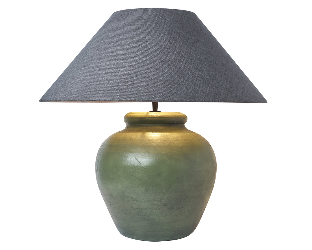 Fani Ceramic Jug Lamp Base | Old Green | W28cm x H40cm