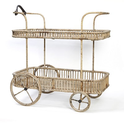 Mason Drinks Trolley / Bar Cart | Rattan (BOWRAL)