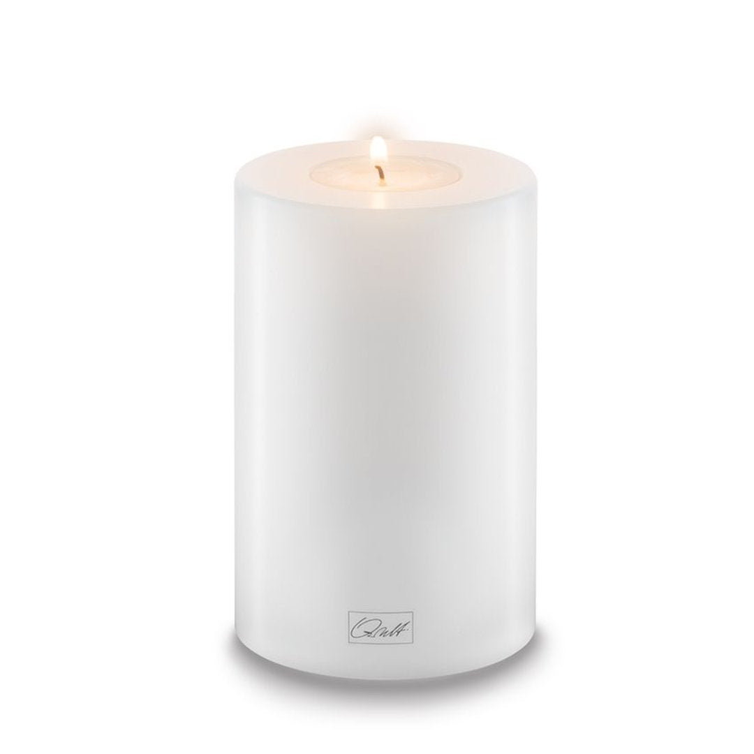 Qult White Pillar Candleholder | 8cm Diameter (3 Sizes Available)