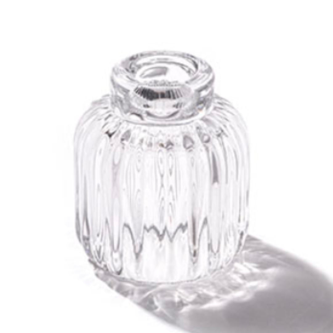 Glass Ripple 2 in 1 Candleholder | Crystal