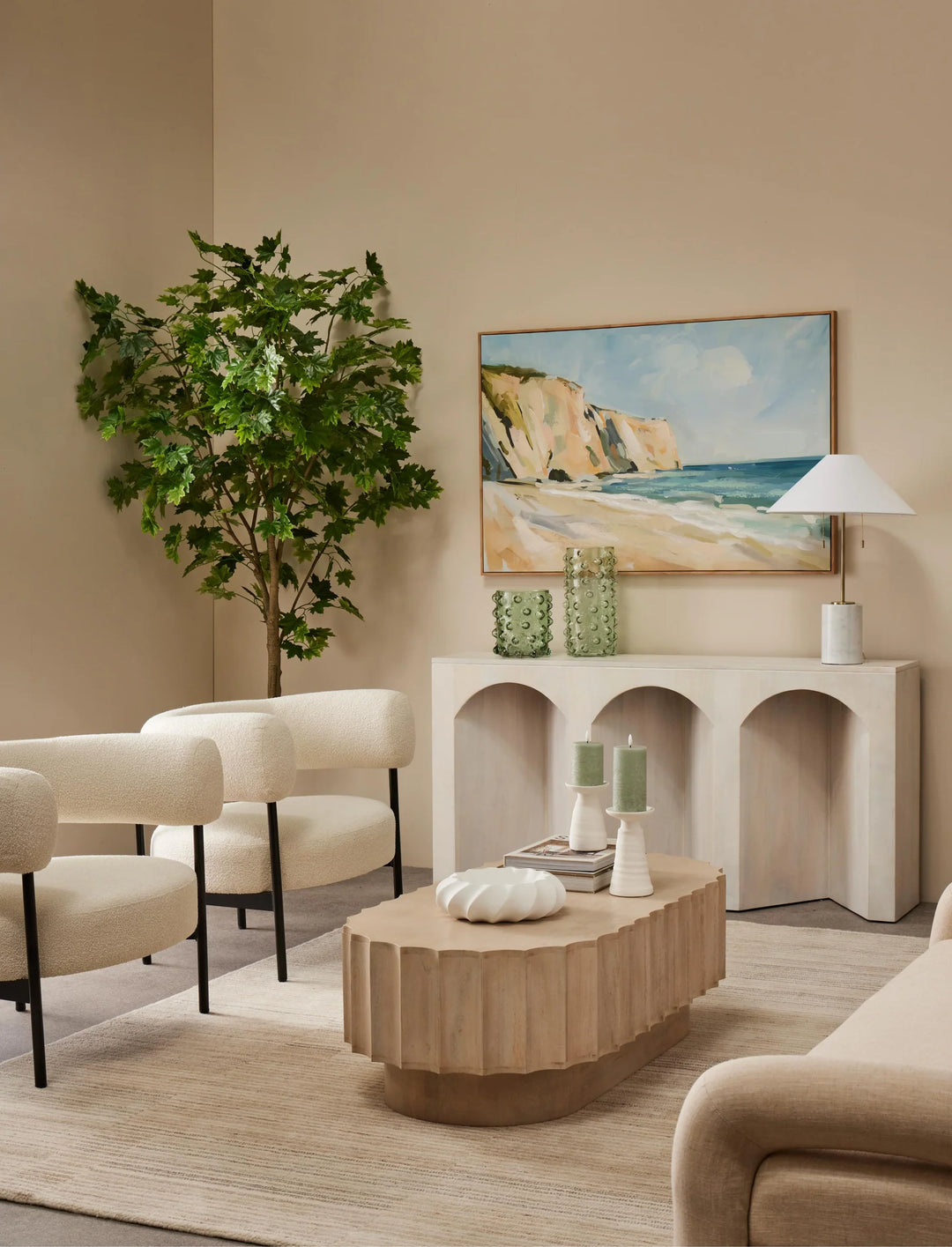 Hughe LED Pillar Candle | Green | 10cm