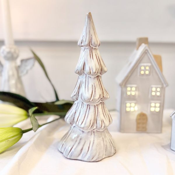 Lucia Ceramic Snow Tree | 23cmH