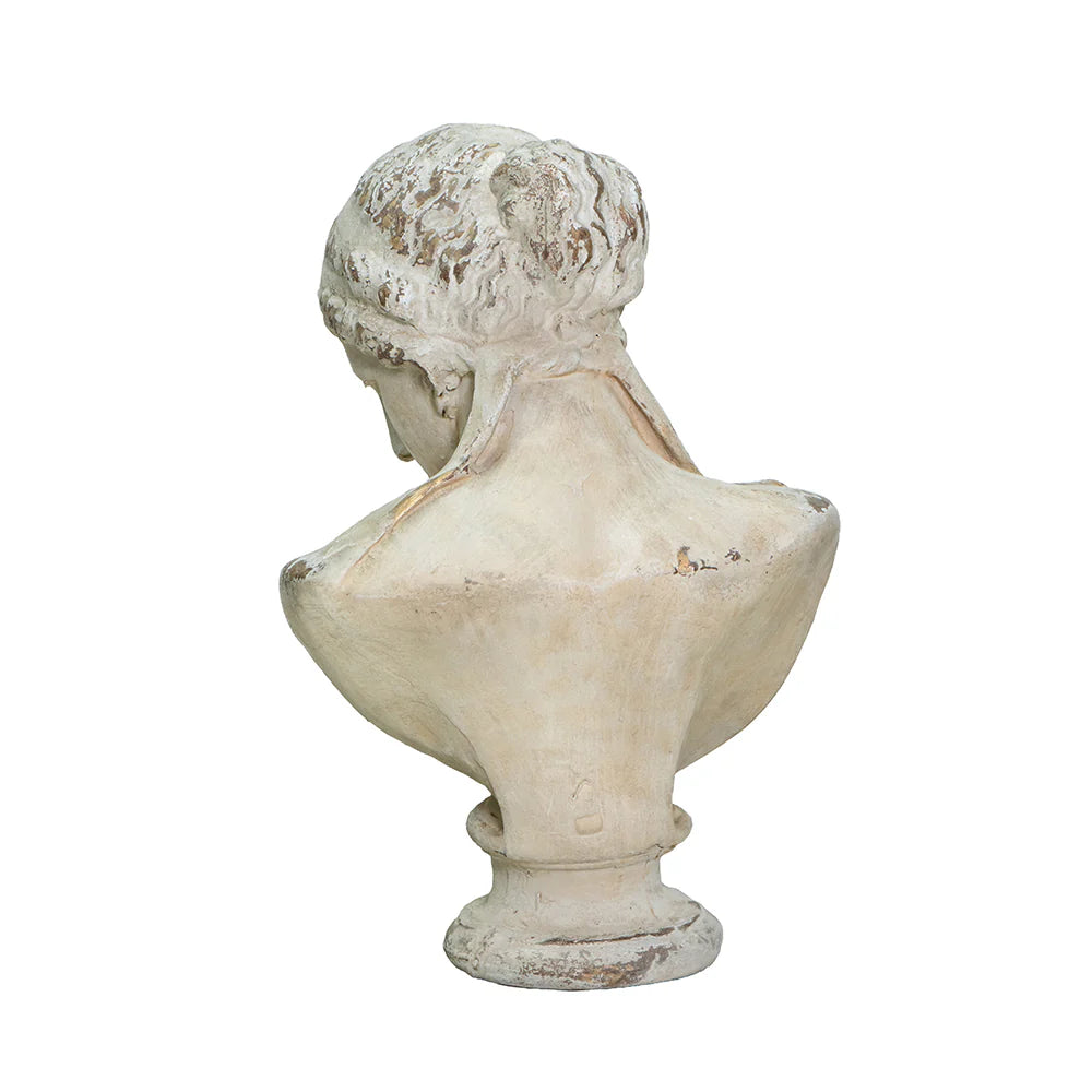 Classic Magnesium Bust Statue of a Man