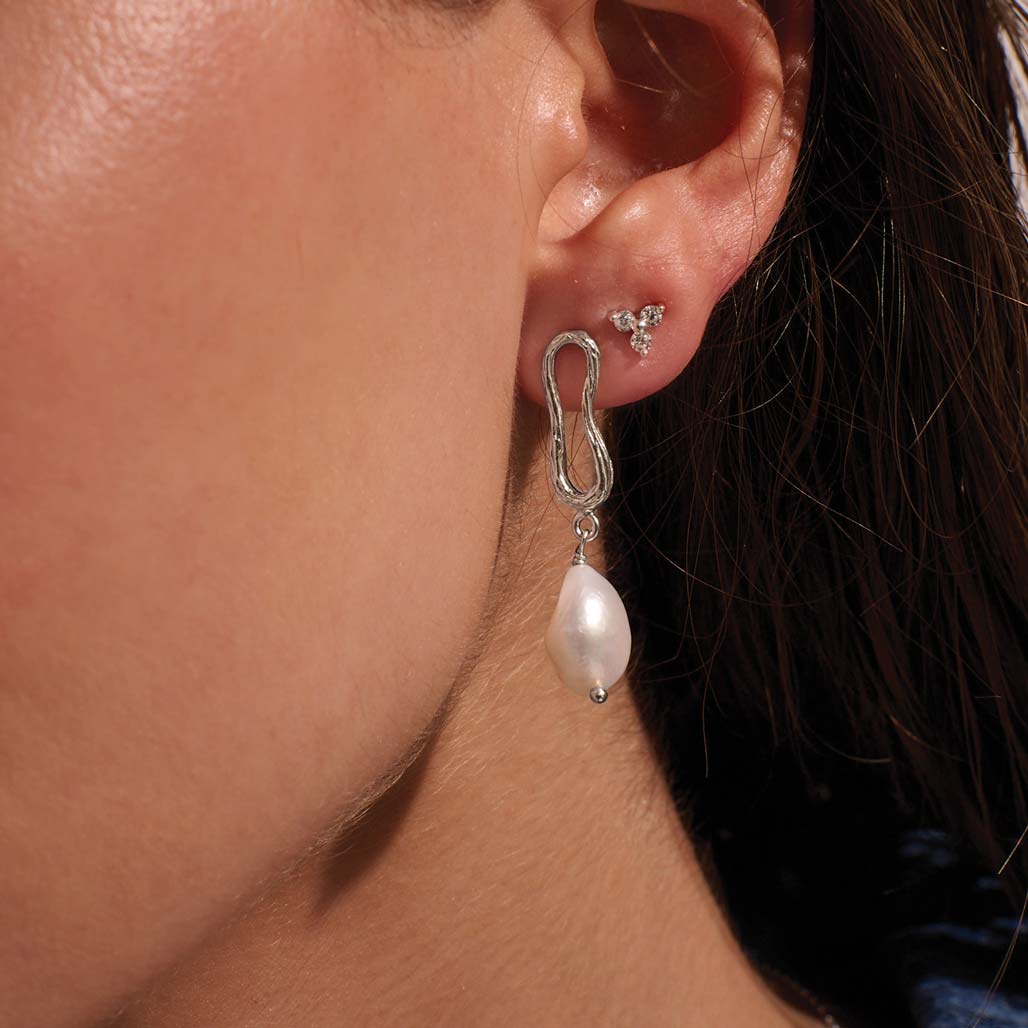 Eterna Baroque Pearly Earrings | Sterling Silver