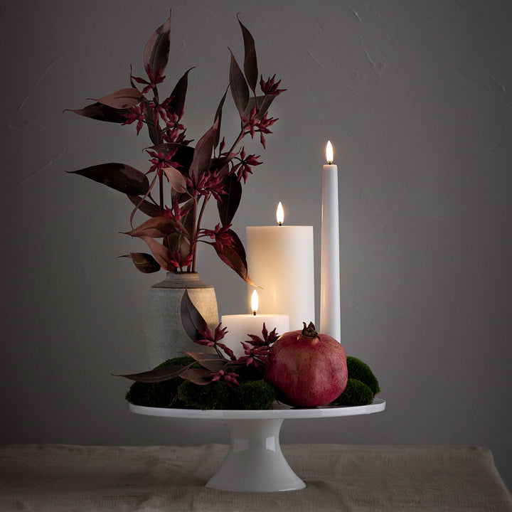 Nordic White Smooth Flameless Pillar Candles | Remote Controllable