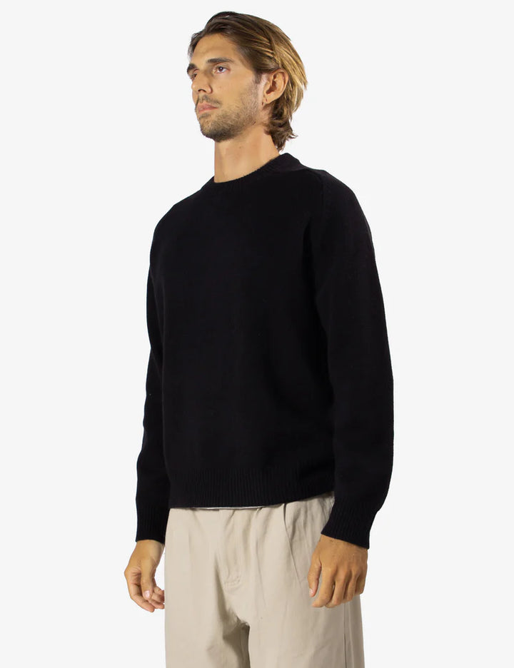 Simple | Fred Crew Knit | Black