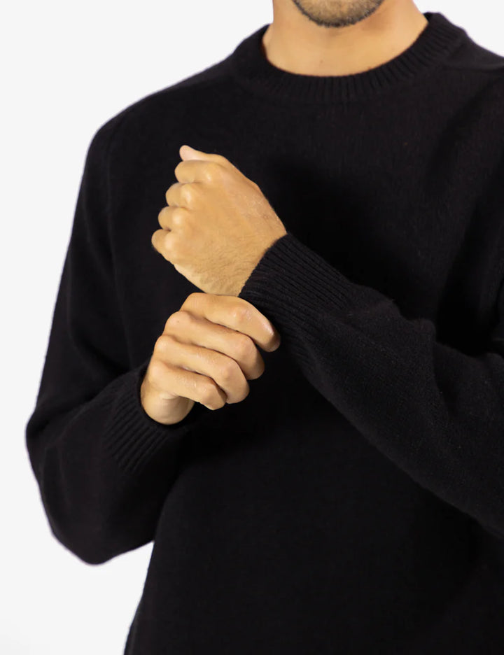 Simple | Fred Crew Knit | Black
