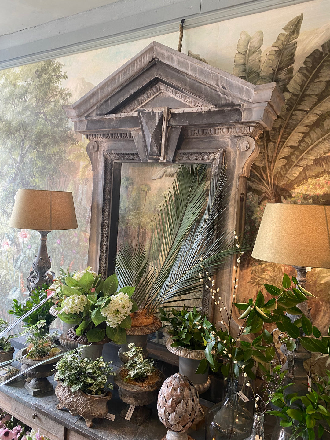 Antique XL Zinc Window Frame | Sourced In Belgium