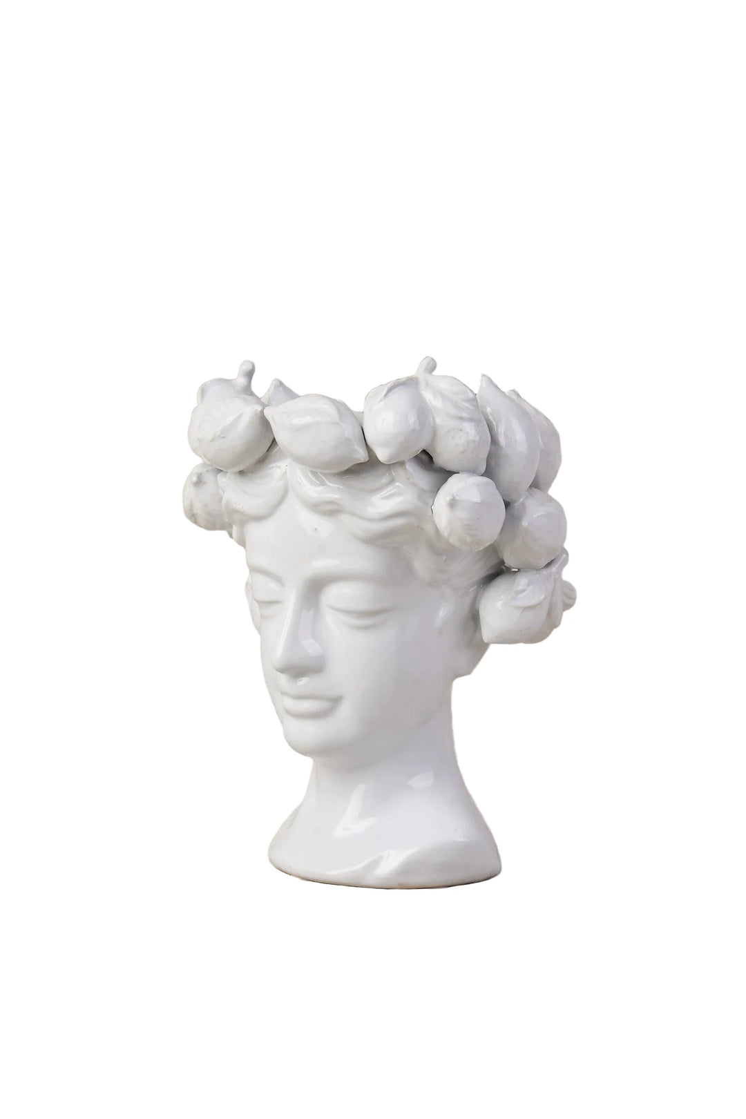 Ceramic Lemon Head Vase | White