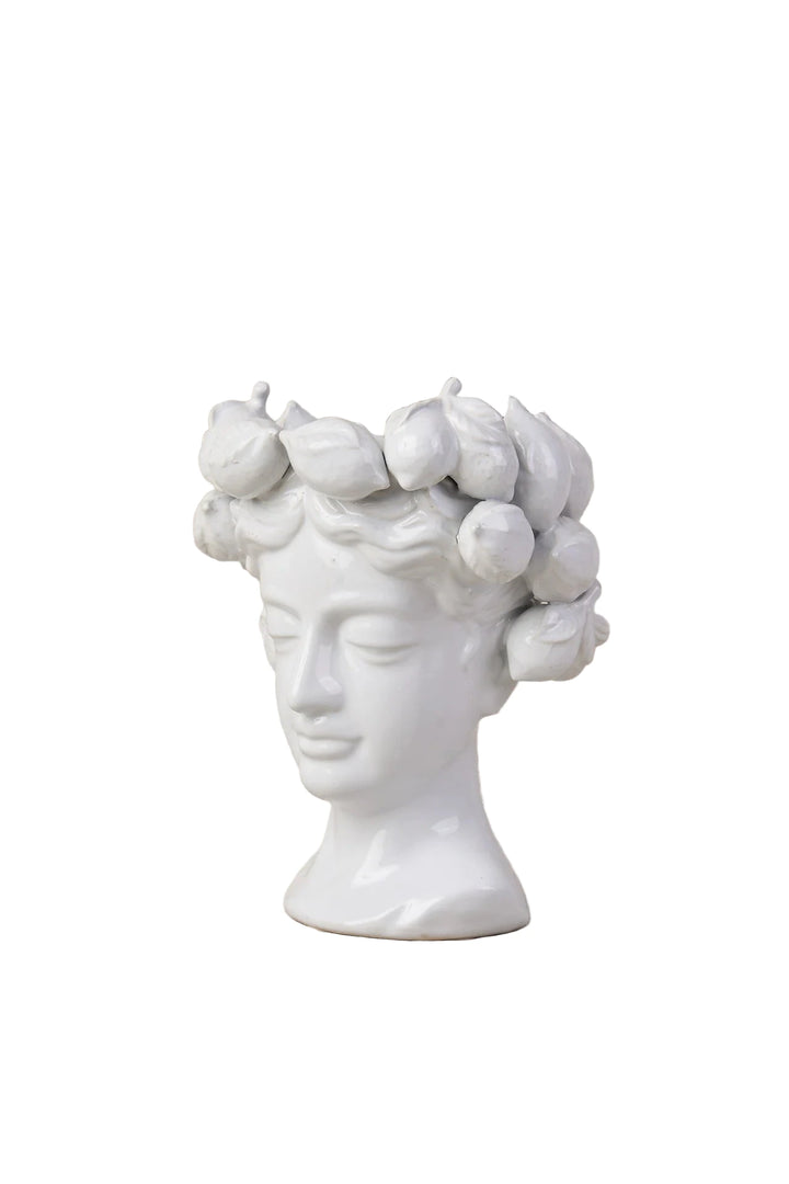 Ceramic Lemon Head Vase | White