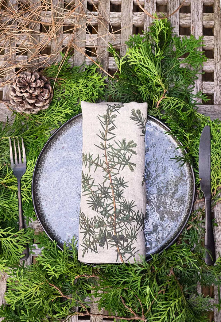Conifer Trees | Linen Napkin | SET OF 6