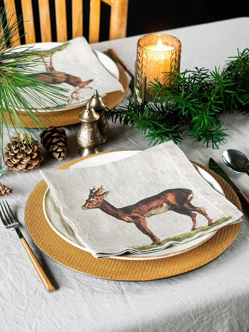 Wild Animals | Linen Napkin | SET OF 6