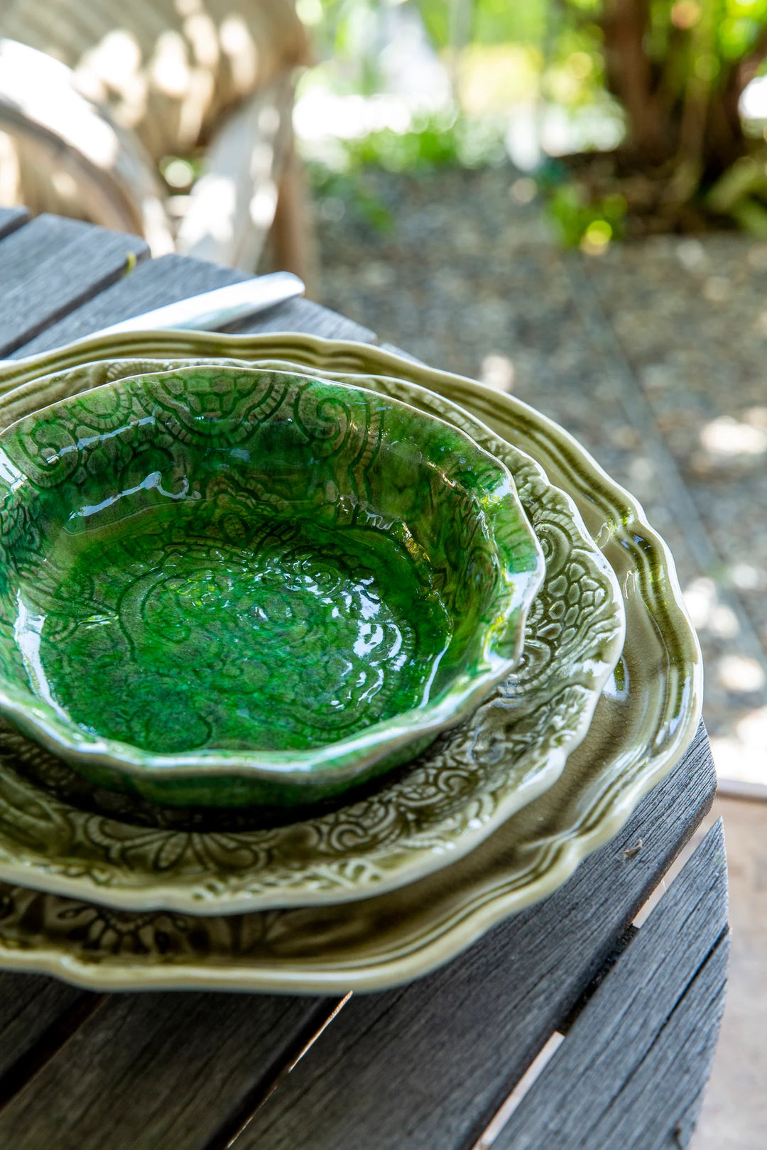 Arabesque Small Bowl | Seaweed