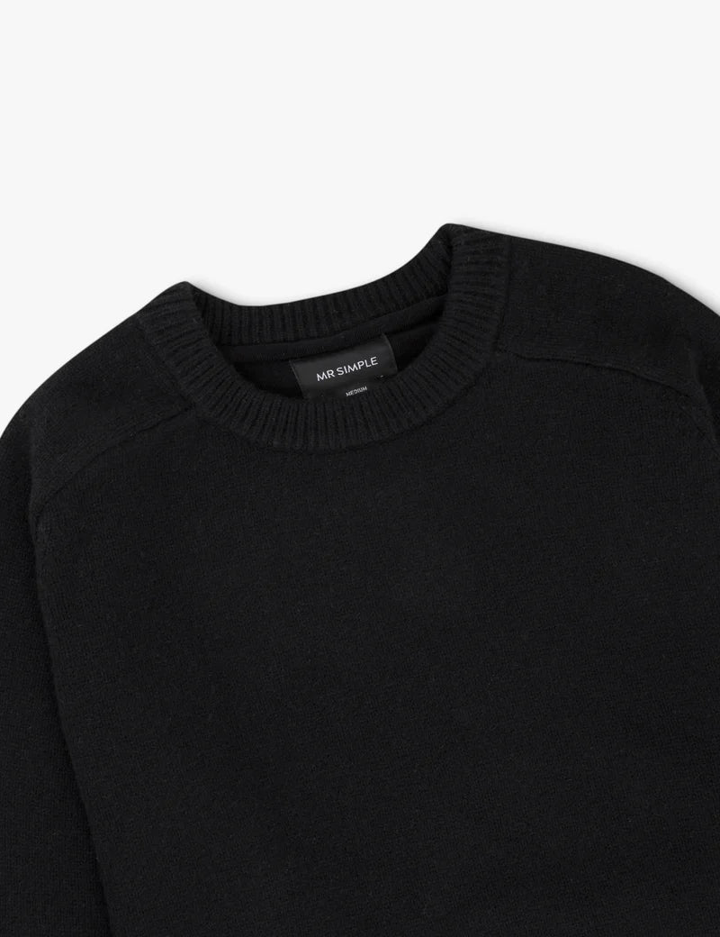 Simple | Fred Crew Knit | Black