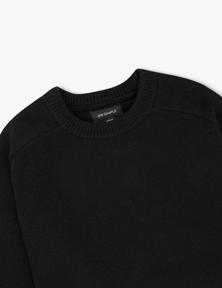 Simple | Fred Crew Knit | Black