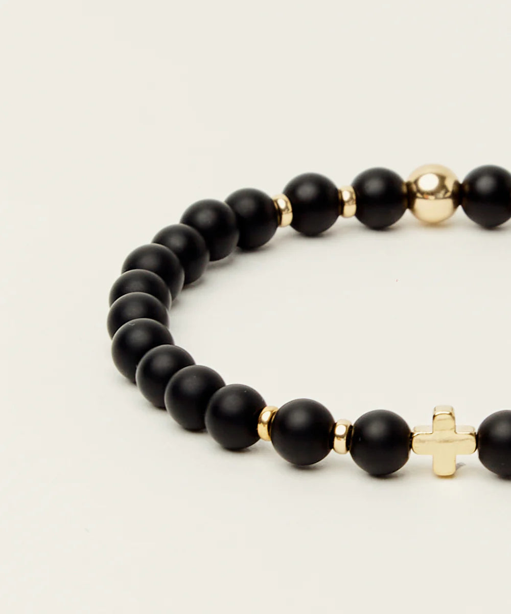 Spiritus | Protection Bracelet | Back Onyx with 14K Gold Plate