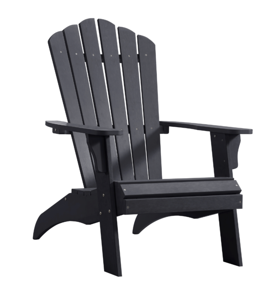Hilltop Adirondack Armchair | Synthetic Recyclable Polymer | Charcoal