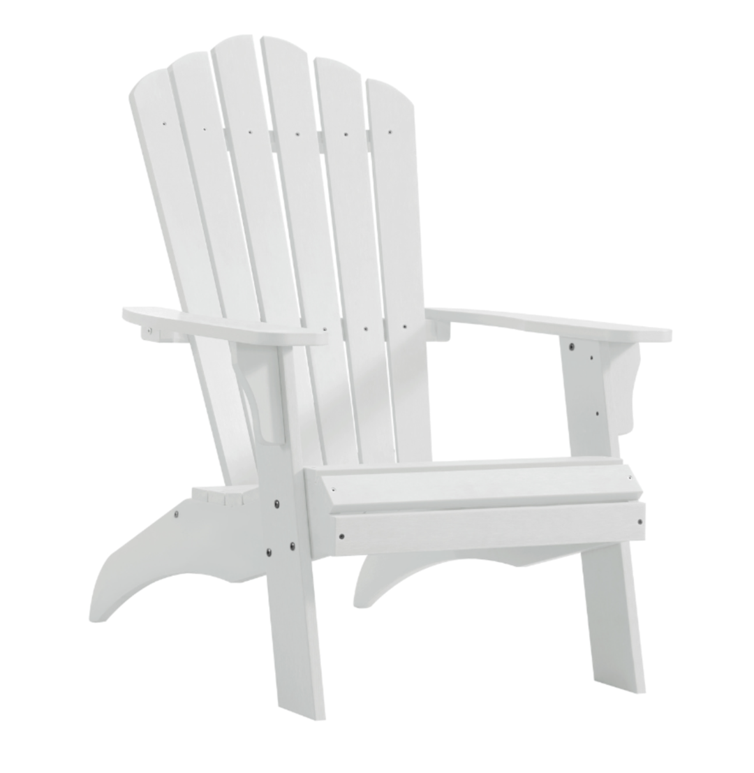 Hilltop Adirondack Armchair | Synthetic Recyclable Polymer | White