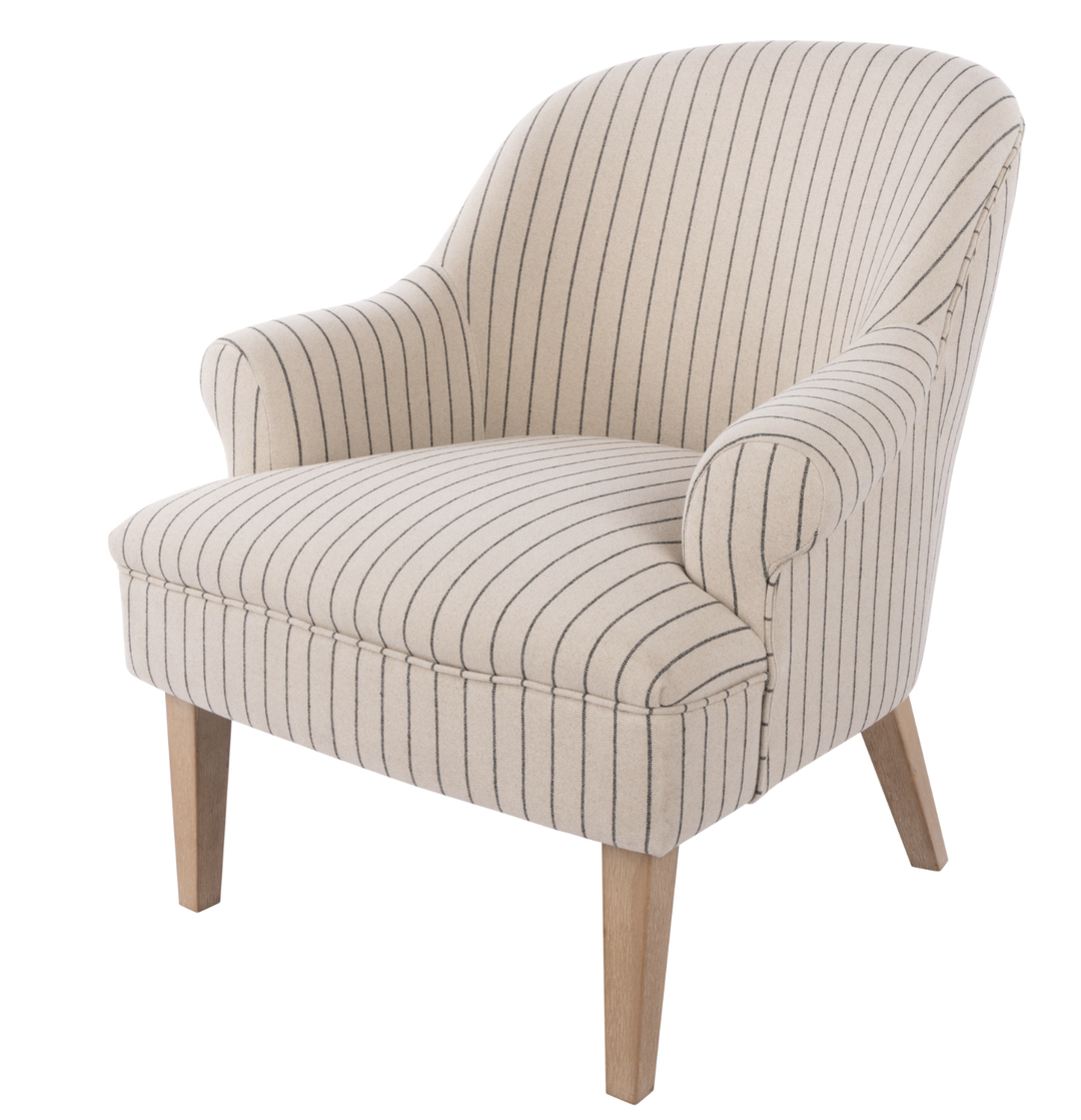 Everton Monet Armchair | Linen/Cotton Pinstripe