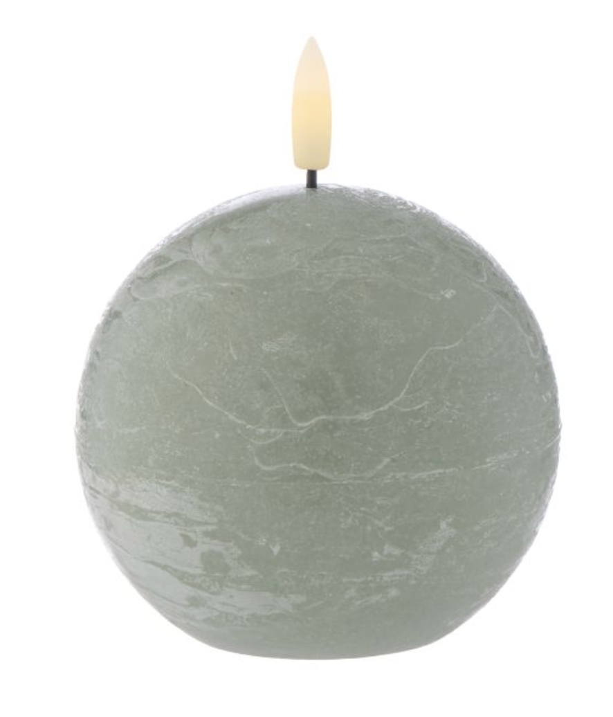 Hughe LED Sphere Candle | Green | 20cm