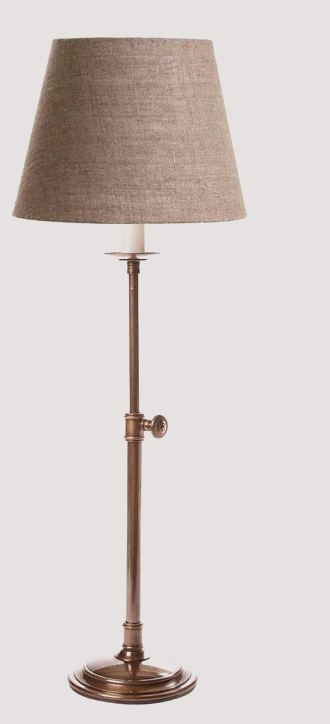 Davenport Lamp Base | Antique Brass | H 52-65cm