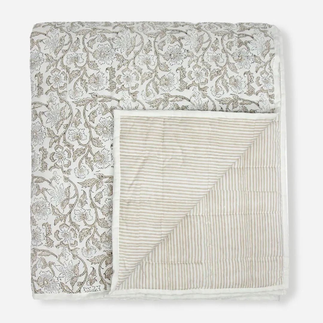 Agnetha Coverlet | Natural | Small | 220 x 245cm - Suzie Anderson Home