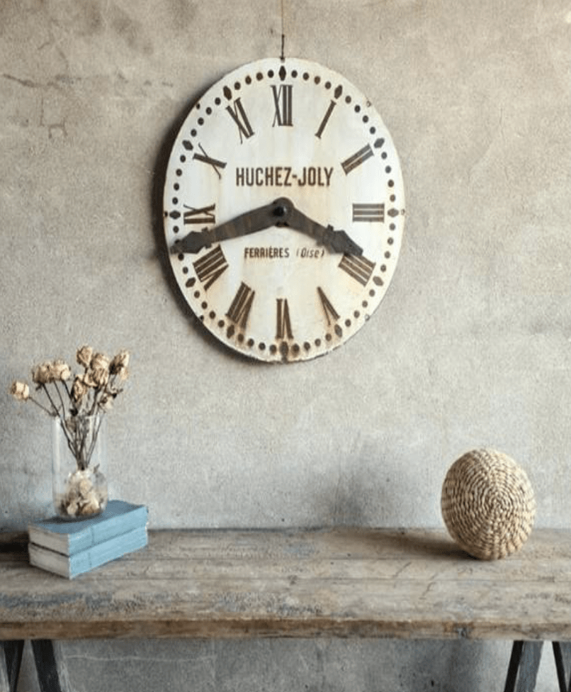 Antique European Antique Enamelled Clock Face | Belgium - Suzie Anderson Home
