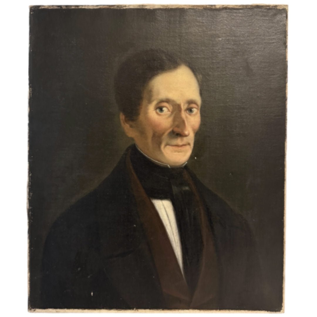 Antique French Oil Portrait | No 2 - Suzie Anderson Home