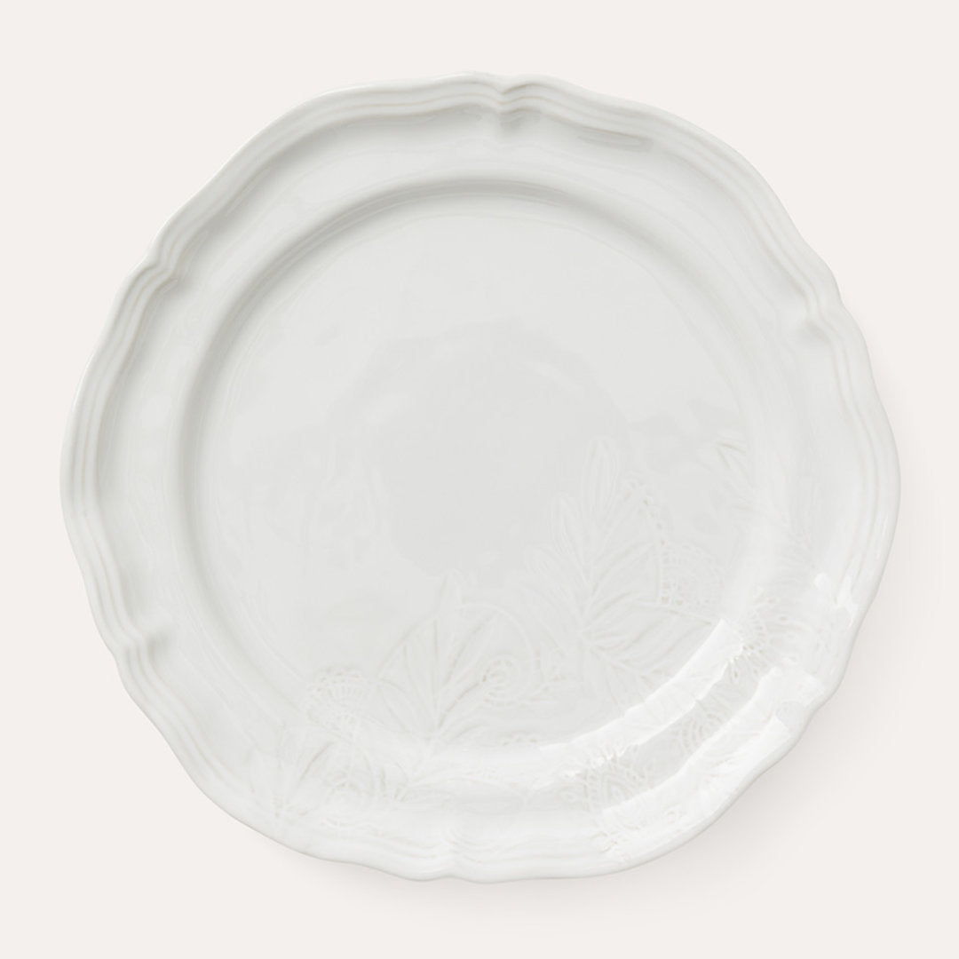 Arabesque Dinner Plate | White - Suzie Anderson Home