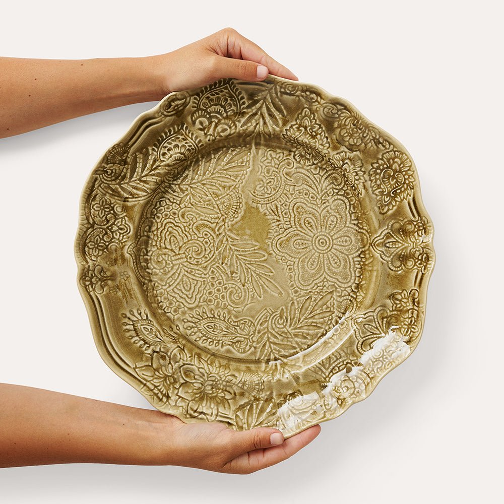Arabesque Large Round Server | Sand - Suzie Anderson Home