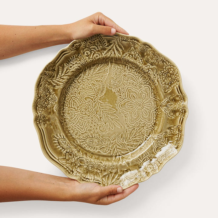 Arabesque Large Round Server | Sand - Suzie Anderson Home